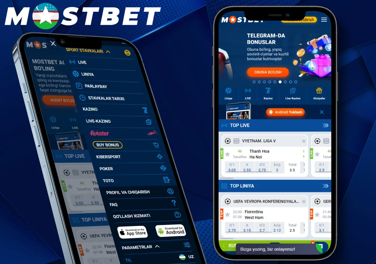 Mostbet - tikishlar uchun eng yuqori kurslar va bonuslar