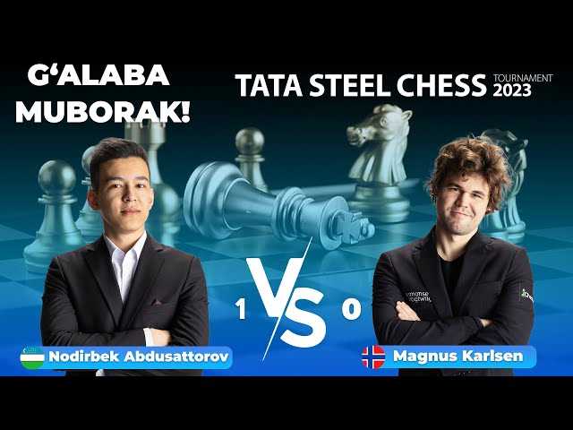 Nodirbek Abdusattorov Magnus Carlsen dunyo chempioniini mag’lub etdi